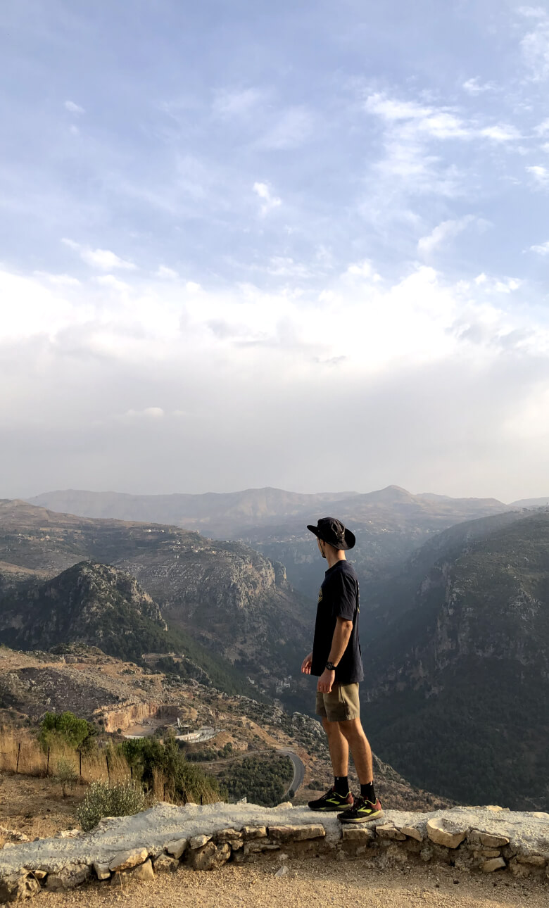 Paul admiring the beauty of Lebanon